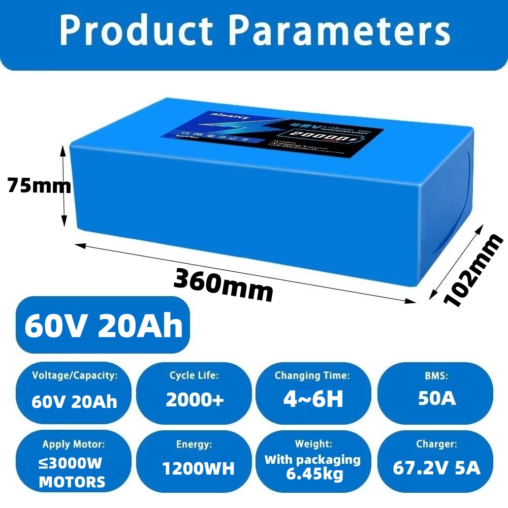 Ship from US 60V 20Ah 30Ah Ele - 60V 30Ah 21700 Battery Pack recension och pris