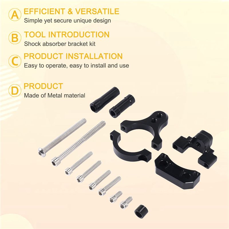 DHBH Cnc Motorcycle Damper Ste - Steering Damper Stabilizer Kit Cnc recension och pris