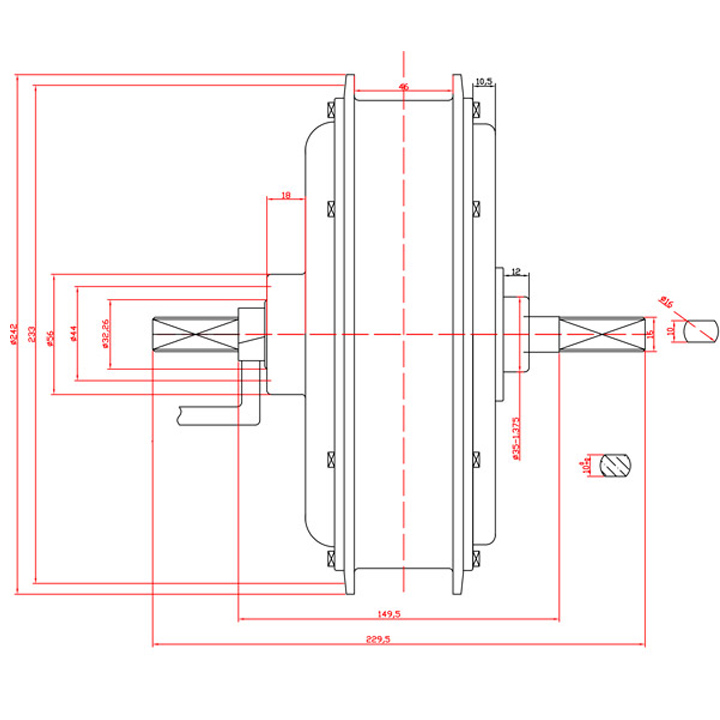 &s 1.85x19 19 Inch 60V 72V 300 - 60V 5000W Brushless Hub Motor recension och pris