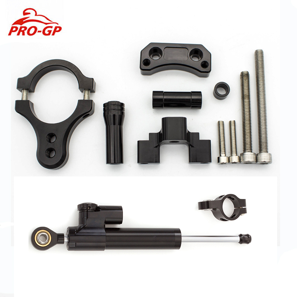 CNC Aluminum Motorcycle Steeri - Steering Damper Stabilizer Kit Cnc recension och pris